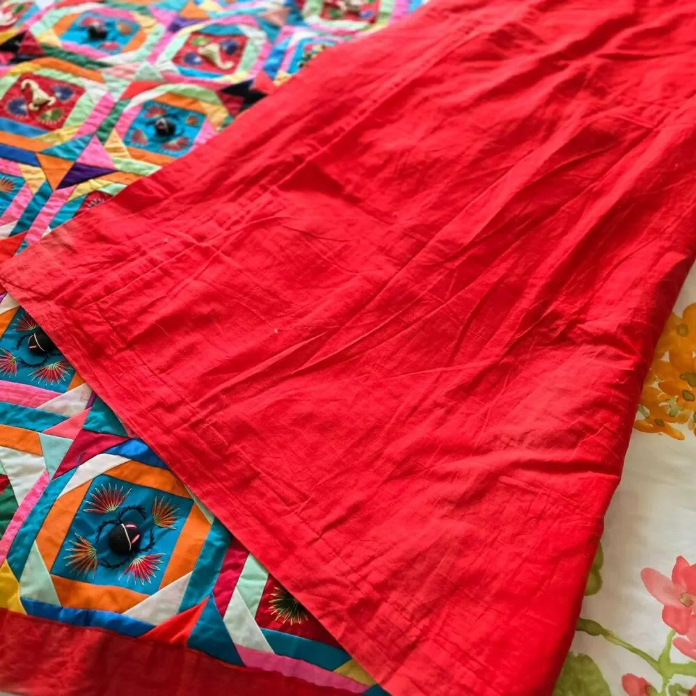 Vintage bai jia bei – a “one hundred families quilt” from Northern China.